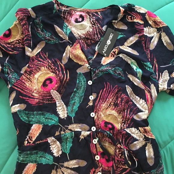 Floral Maxi Dress with Button Detail - Picture 9 of 11